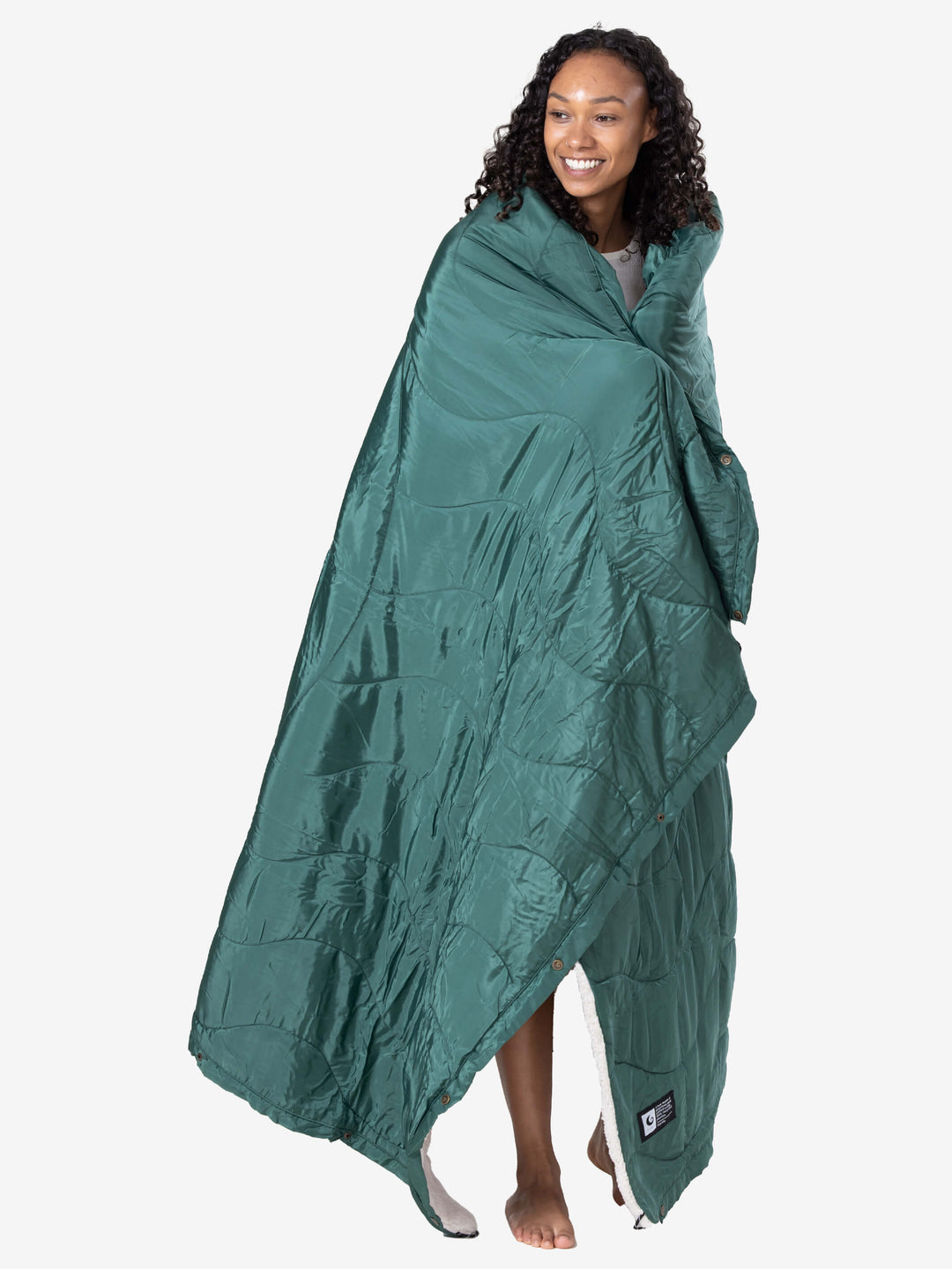 アウトドア寝具 X-girlxHYSTERIC GLAMOUR Jacquard Blanket Parkman Oversized Down Alternative Blanket with Satin Trim